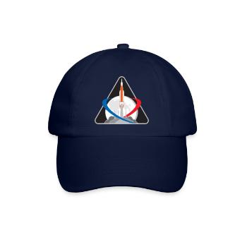 NASA Brustlogo Mit Mond Und Rakete - Baseballkappe - Blau/Blau - Vorne