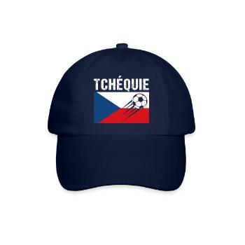 Tschechische Flagge Fußball Tschechisches Fußball Geschenk - Baseballkappe - Blau/Blau - Vorne