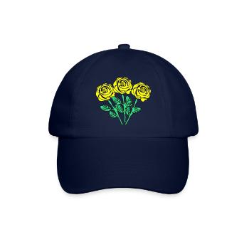 gelbe rosen - Baseballkappe - Blau/Blau - Vorne