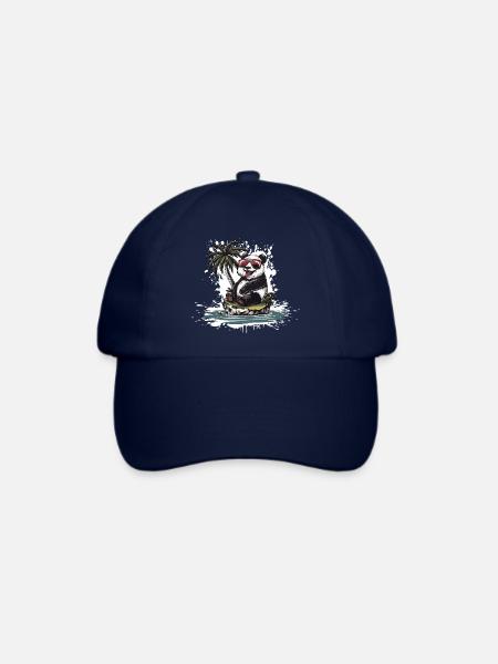 Panda Insel Palme - Baseballkappe - Blau/Blau