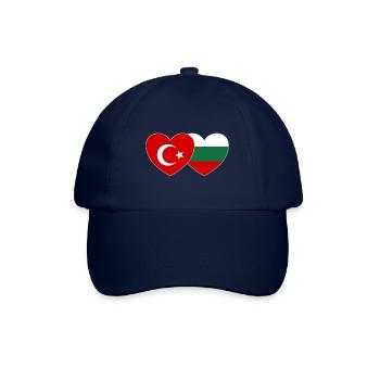 Türkei Bulgarien Flagge Herz - Baseballkappe - Blau/Blau - Vorne