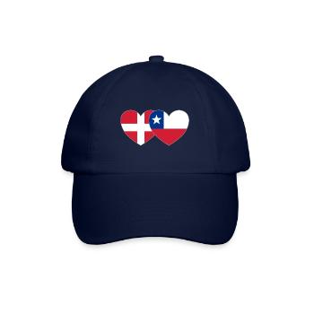 Dänemark Chile Flagge Herz - Baseballkappe - Blau/Blau - Vorne