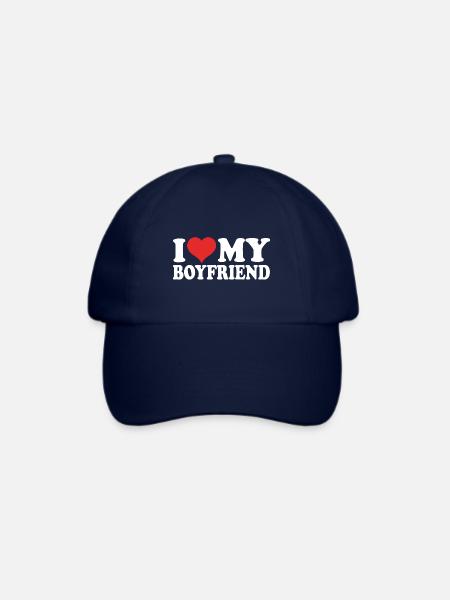 I Love My Boyfriend - Baseballkappe - Blau/Blau