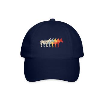 Esel Maultier - Baseballkappe - Blau/Blau - Vorne