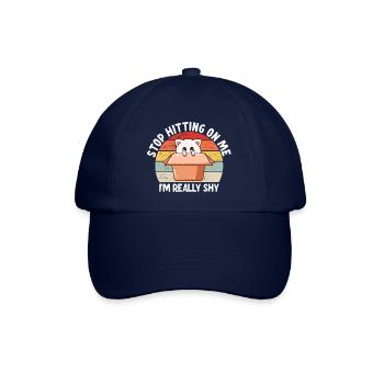 Hör auf mich anzubaggern, ich bin schüchtern - Baseballkappe - Blau/Blau - Vorne