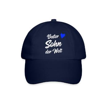 Sohn Geschenk | Bester Sohn der Welt - Baseballkappe - Blau/Blau - Vorne
