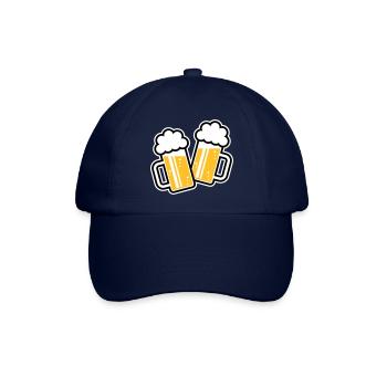 2 Maßkrüge Stoßen An, Prosit! (Bier Maßkrug / 3C) - Baseballkappe - Blau/Blau - Vorne
