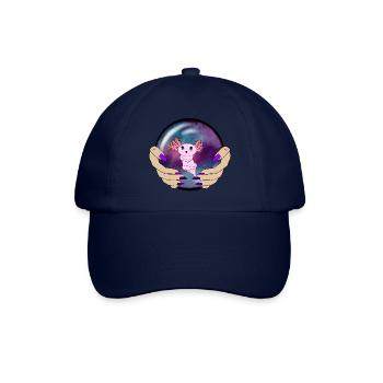 Axolotl in Kugel - Baseballkappe - Blau/Blau - Vorne