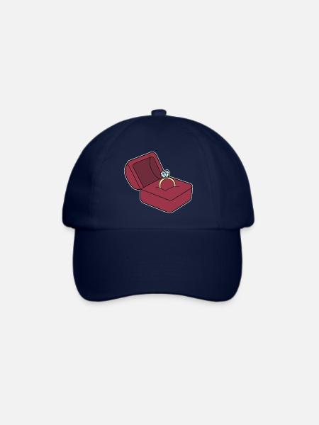Ehering Heiratsantrag - Baseballkappe - Blau/Blau