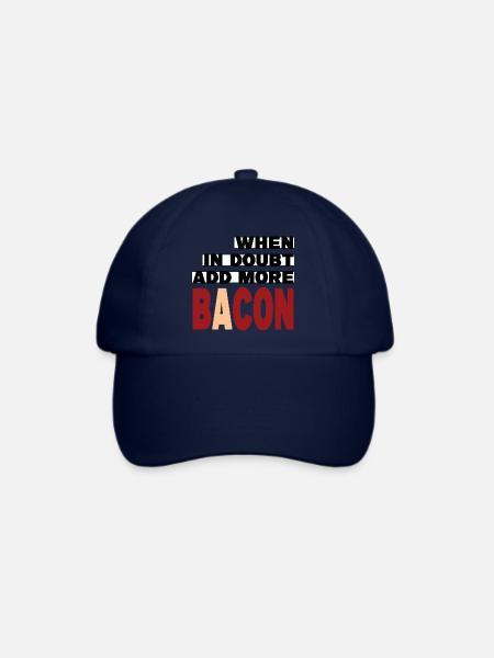 Im Zweifelsfall mehr BACON (schwarz) hinzufügen - Baseballkappe - Blau/Blau