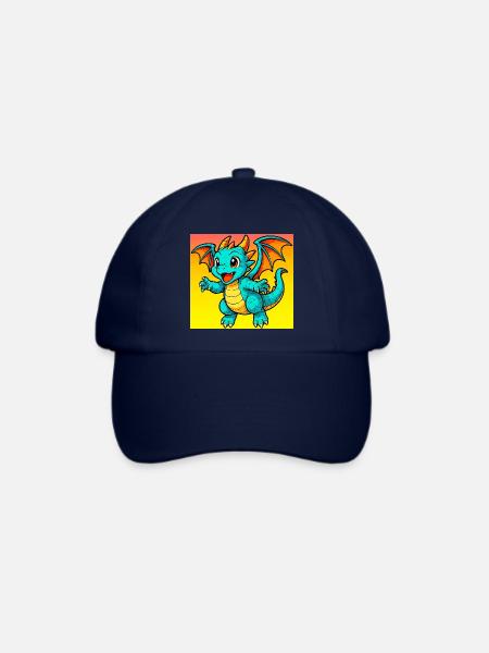 Drache - Baseballkappe - Blau/Blau