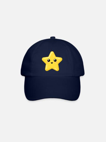 Kawaii Sternchen fröhlich - Baseballkappe - Blau/Blau