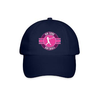 Ich Liebe Softball Softballerin Team Mannschaft - Baseballkappe - Blau/Blau - Vorne