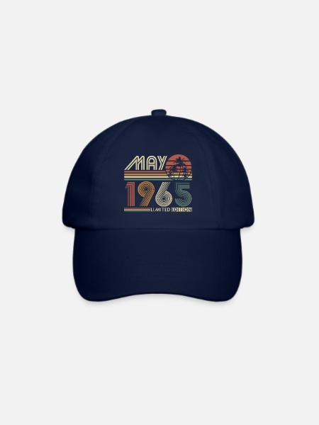 Mai 1965 Jahrgang Vintage Retro Geburtstag - Baseballkappe - Blau/Blau
