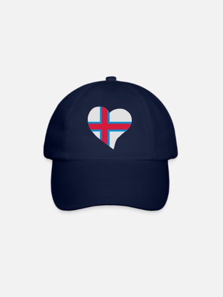 Färöisch Herz - Baseballkappe - Blau/Blau