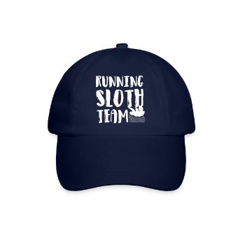 Lustig Witzig Faultier joggen laufen Team Geschenk - Baseballkappe - Blau/Blau - Vorne
