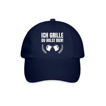 ich grille du holst bier - Baseballkappe - Blau/Blau - Vorne