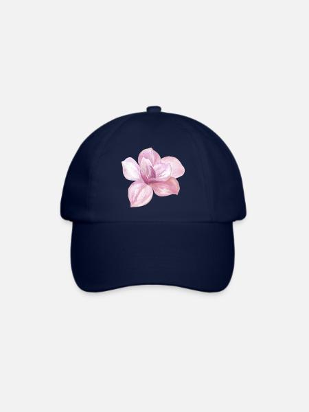 Blume - Baseballkappe - Blau/Blau