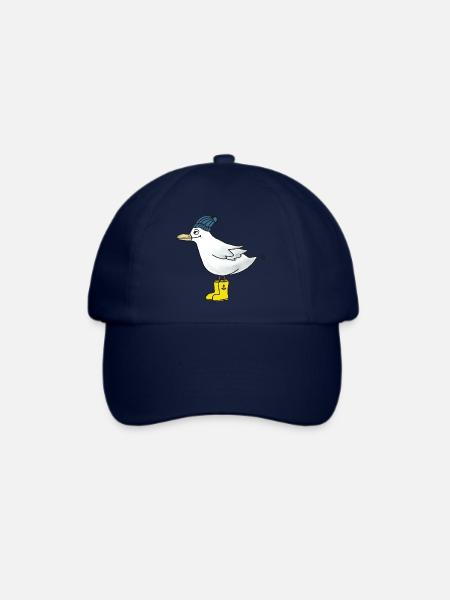 Möwe mit Gummistiefeln - Baseballkappe - Blau/Blau