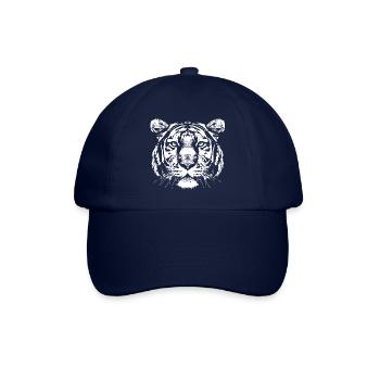 Tiger Kopf Portrait - Baseballkappe - Blau/Blau - Vorne