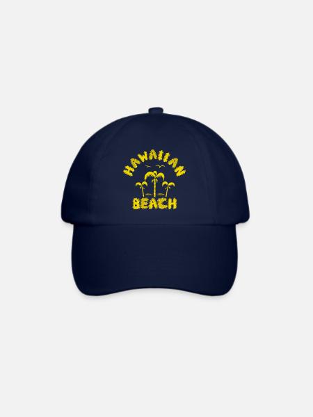 Hawai beach in Yellow - Baseballkappe - Blau/Blau