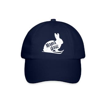 Ski Hase Mama Häschen Skifahren Haserl Skifahrerin - Baseballkappe - Blau/Blau - Vorne