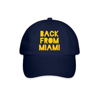 Lebendige Miami Skyline Silhouette - Baseballkappe - Blau/Blau - Vorne