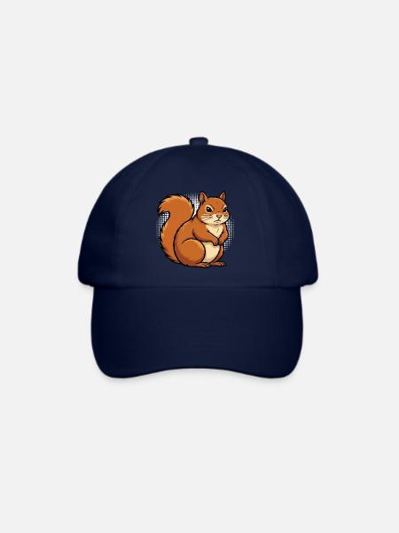 Eichhörnchen Eichhorn Eichhörnchenliebhaber Nager - Baseballkappe - Blau/Blau