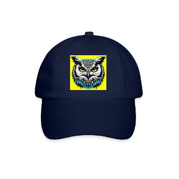 Eule - Baseballkappe - Blau/Blau - Vorne