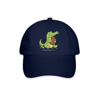 Schokodil Krokodil Schokolade Wortspiel Humor - Baseballkappe - Blau/Blau - Vorne