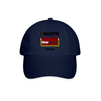Never give up - Baseballkappe - Blau/Blau - Vorne