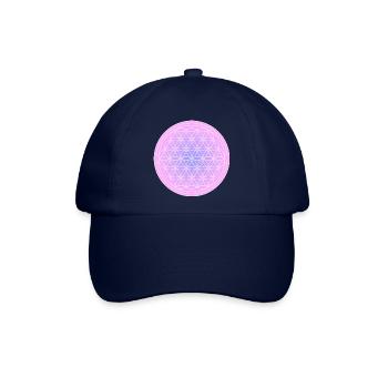 Blume des Lebens pink lila - Baseballkappe - Blau/Blau - Vorne