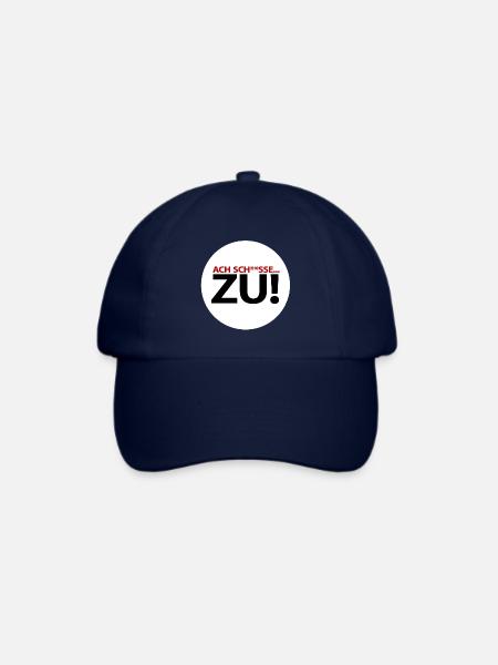 ach Scheisse - zu! - Kletter T-Shirt - Baseballkappe - Blau/Blau