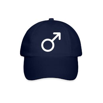 Männlich Symbol - Geschlecht - Baseballkappe - Blau/Blau - Vorne
