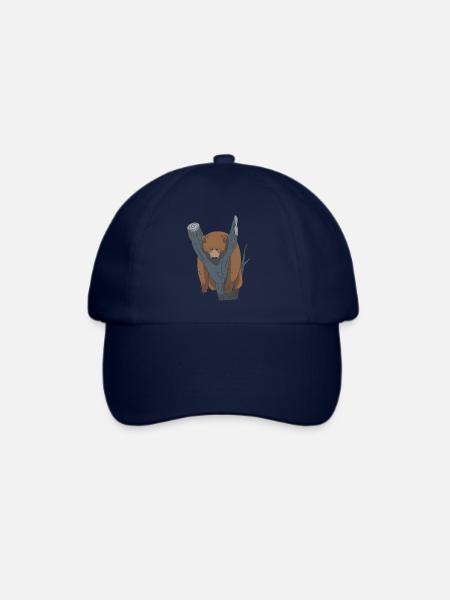 Schlafender Bär Geschenk Idee - Baseballkappe - Blau/Blau