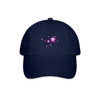Sterne in Pink - Baseballkappe - Blau/Blau - Vorne