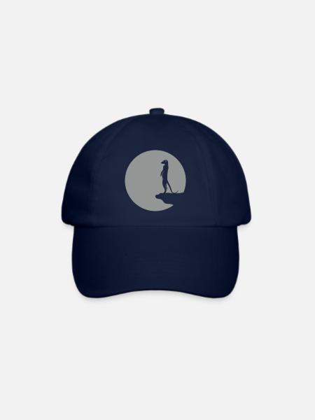 erdmännchen meerkat mond moon afrika niedlich cute - Baseballkappe - Blau/Blau