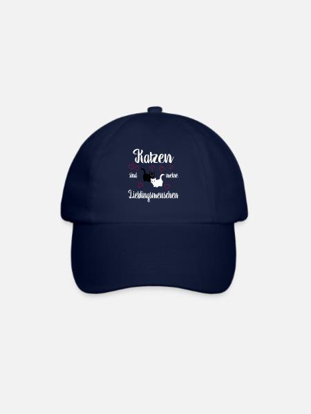 Katzen - Baseballkappe - Blau/Blau