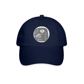 Eule der Athene [Münze] - Baseballkappe - Blau/Blau - Vorne