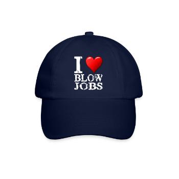 I Love Blowjobs Design weiss - Baseballkappe - Blau/Blau - Vorne