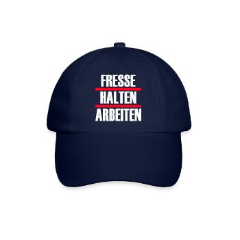 fresse halten arbeiten - Baseballkappe - Blau/Blau - Vorne