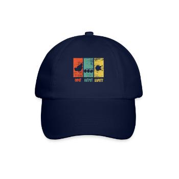 Lustiges Retro Huhn Motiv für Bauern mit Hühnern - Baseballkappe - Blau/Blau - Vorne