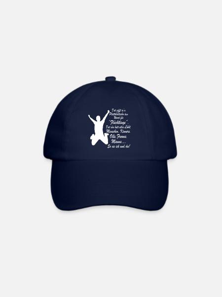 Flüchtling auf Plattdeutsch - Baseballkappe - Blau/Blau