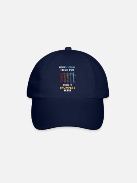 Saxophon, Musik, Musiker, Saxophonist Geschenk - Baseballkappe - Blau/Blau