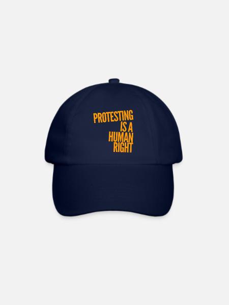 Protestieren ist ein Menschenrecht - Baseballkappe - Blau/Blau