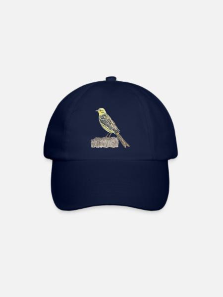 Goldammer Vogel - Baseballkappe - Blau/Blau