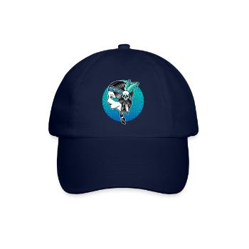 Indische Frauengesicht - old school mandala - Baseballkappe - Blau/Blau - Vorne