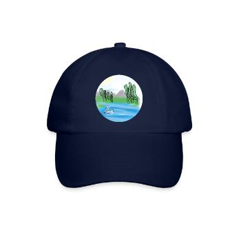 See mit Schwan - Baseballkappe - Blau/Blau - Vorne