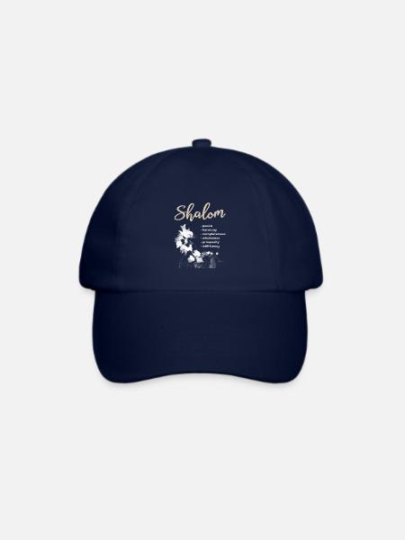 Christliches Design mit hebräischem Wort 'Shalom' und - Baseballkappe - Blau/Blau