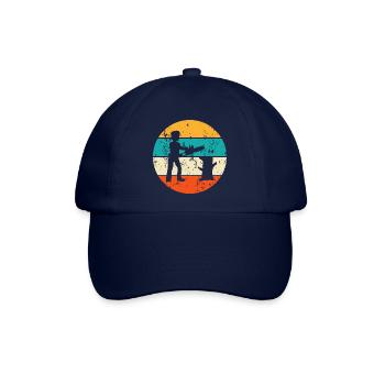 Holzfäller Baumfäller Motorsäge Kettensäge - Baseballkappe - Blau/Blau - Vorne